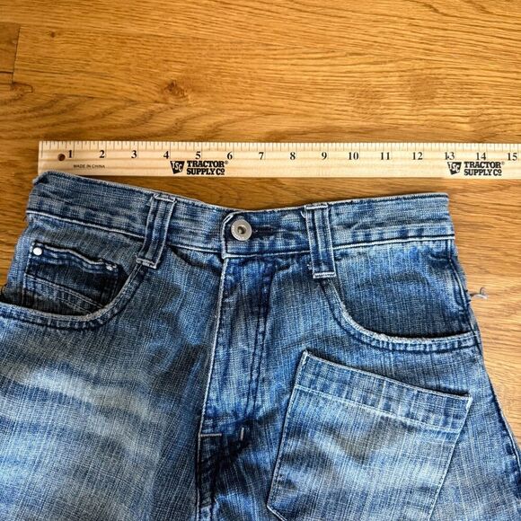 Vintage South‎ Pole Y2K Jeans Baggy Denim Embroidered Distressed Size 12 - Picture 5 of 5